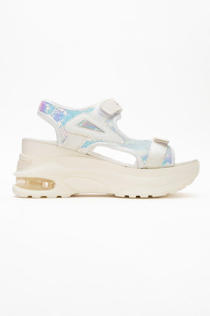 Arthur - Sandalia deportiva de plataforma con tira blanca (Mujer)