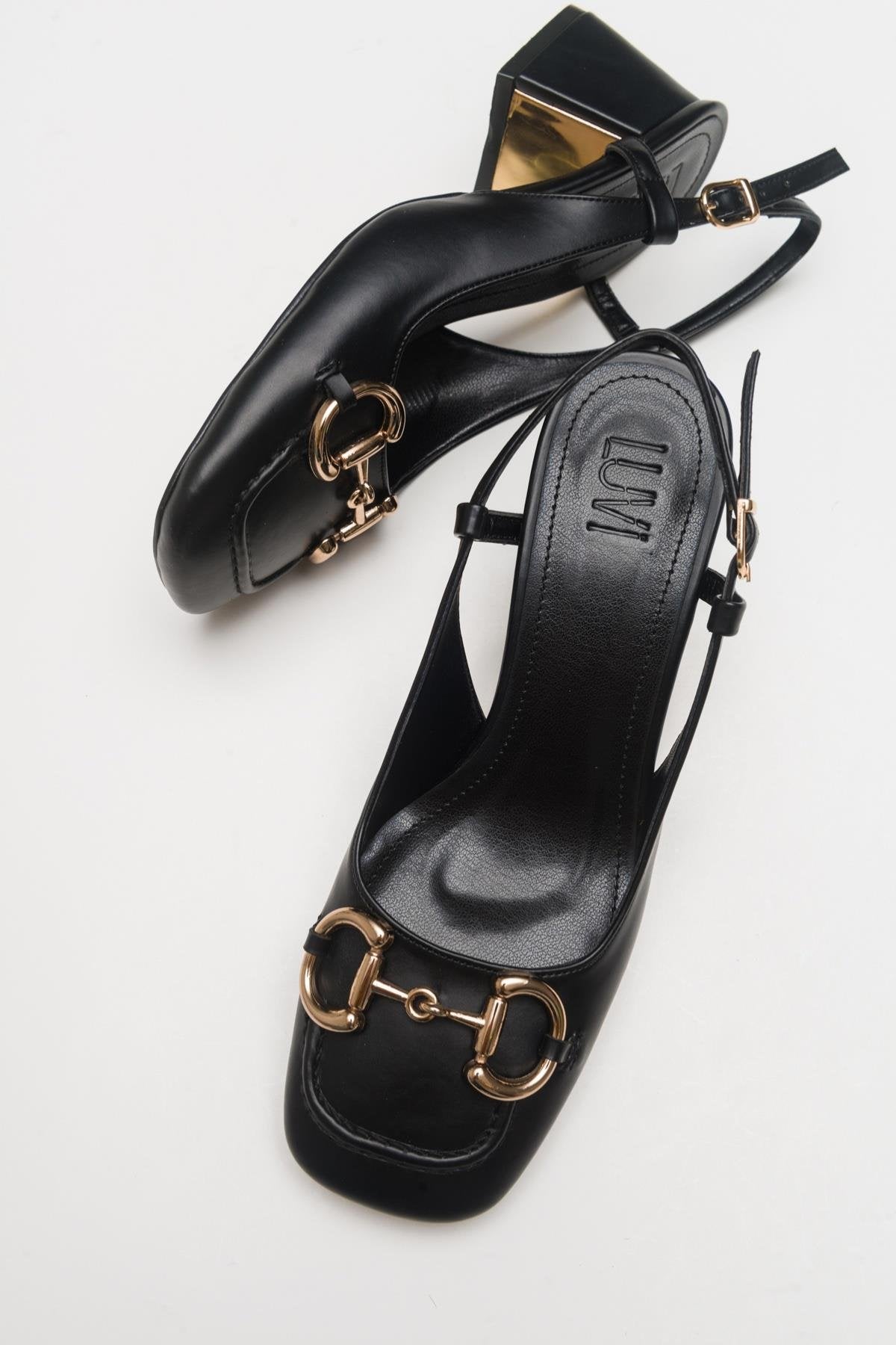 Karol - Zapatos de tacón de bloque negros (mujer)