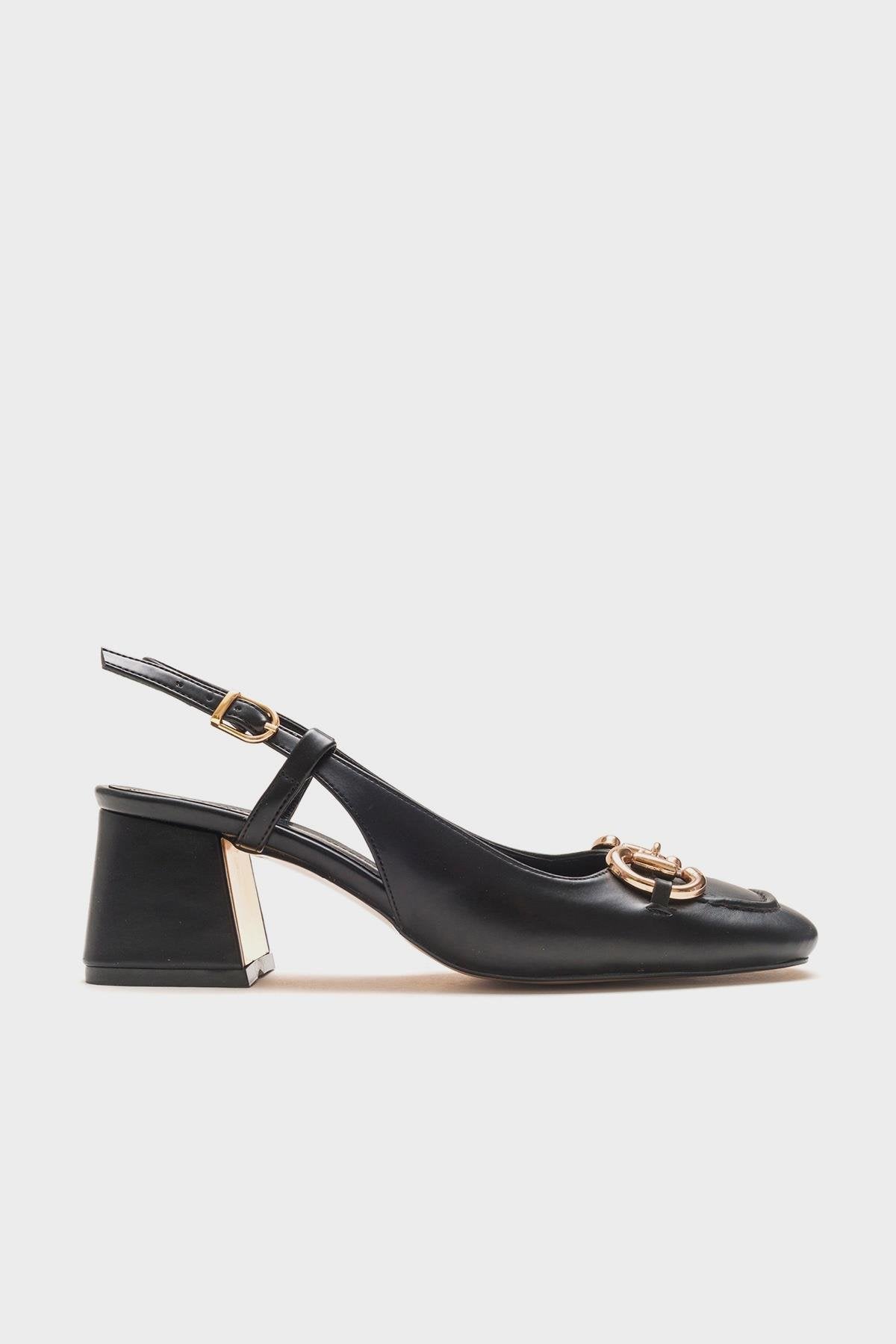 Karol - Zapatos de tacón de bloque negros (mujer)