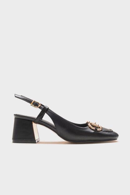 Karol - Zapatos de tacón de bloque negros (mujer)
