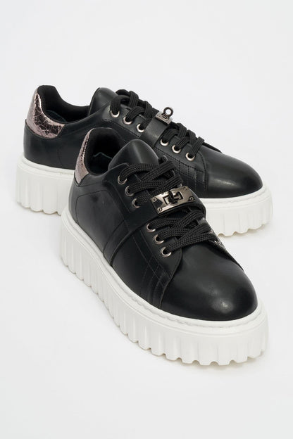 Andro - Black Platform Sneakers (Women)