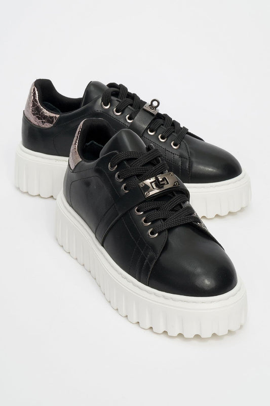 Andro - Zapatillas de plataforma negras (mujer)