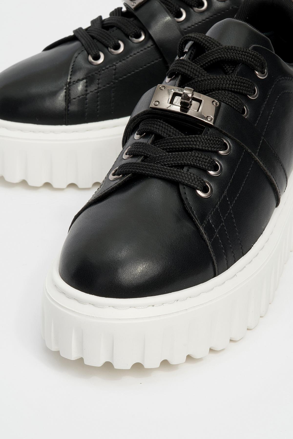 Andro - Black Platform Sneakers (Women)