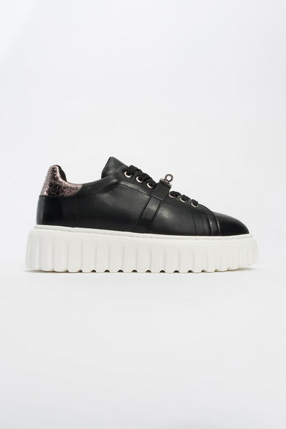 Andro - Black Platform Sneakers (Women)