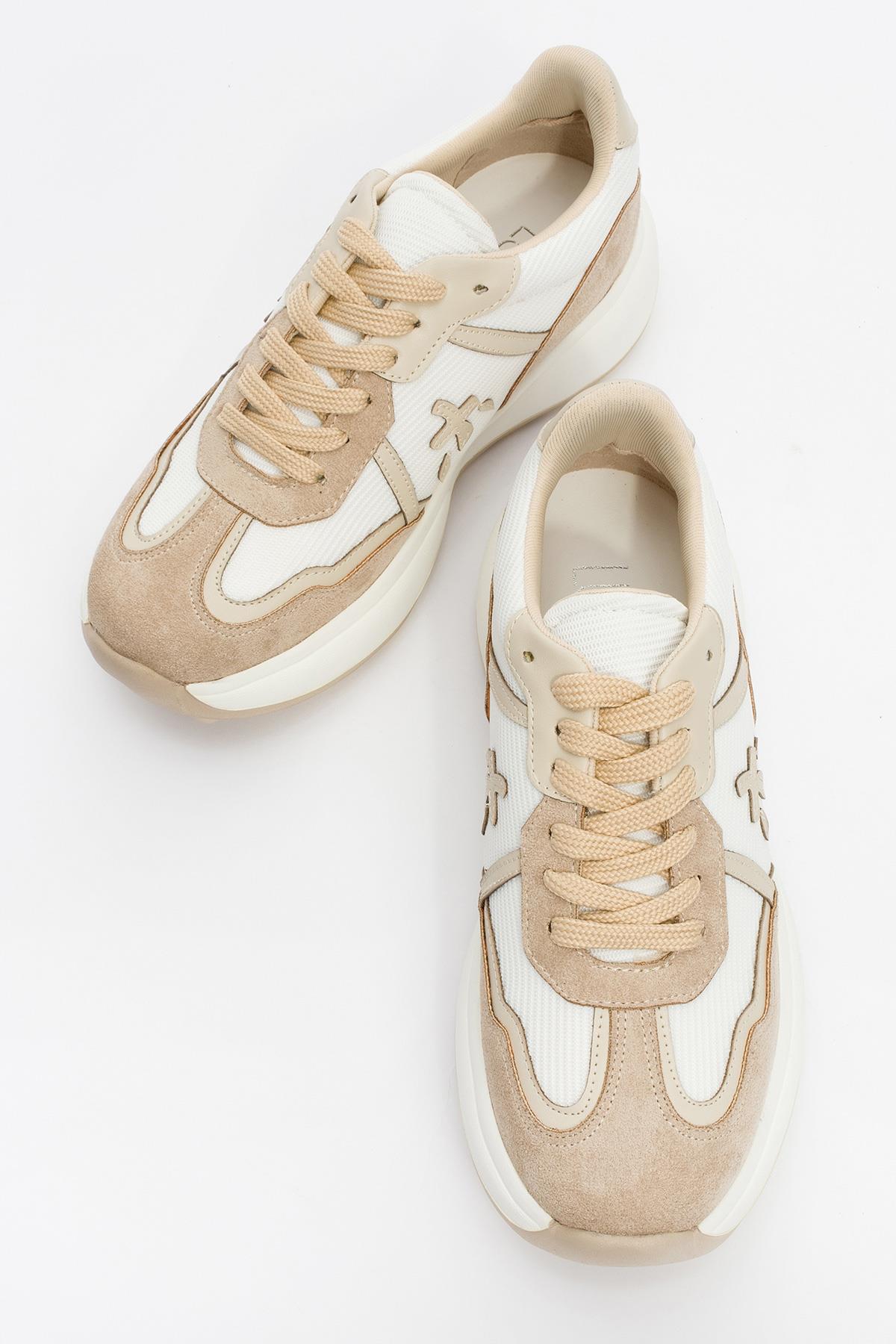 Nolton - Zapatillas Beige Blancas (Mujer)