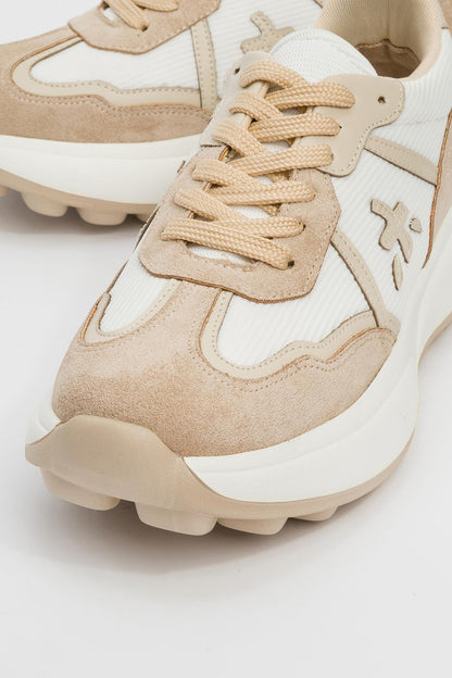 Nolton - Zapatillas Beige Blancas (Mujer)