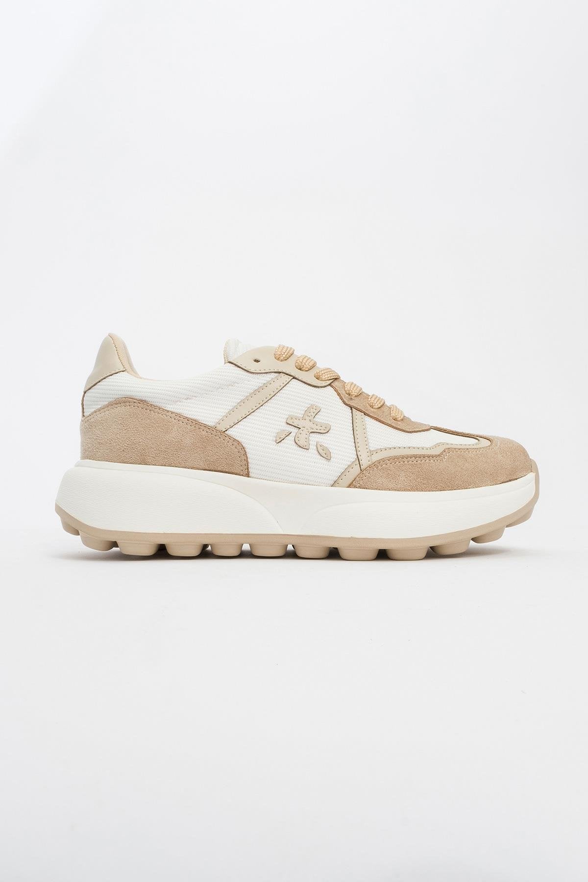 Nolton - Zapatillas Beige Blancas (Mujer)