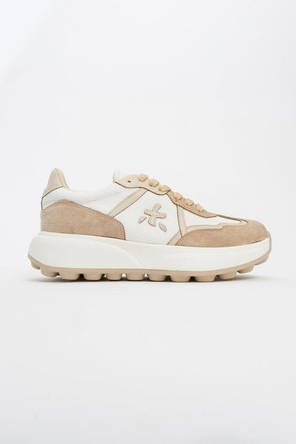 Nolton - Zapatillas Beige Blancas (Mujer)