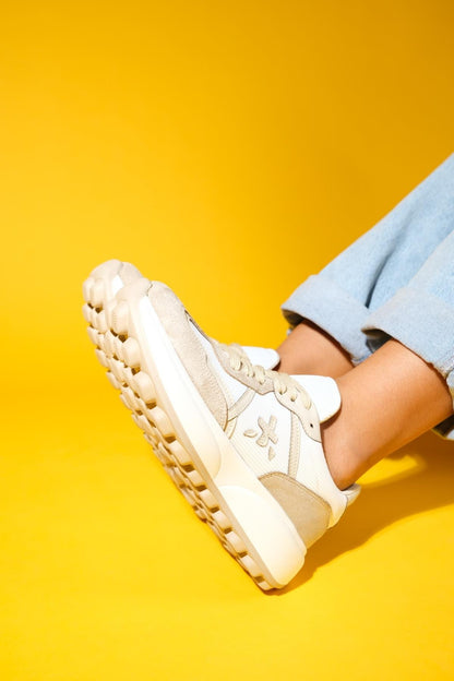 Nolton - Zapatillas Beige Blancas (Mujer)