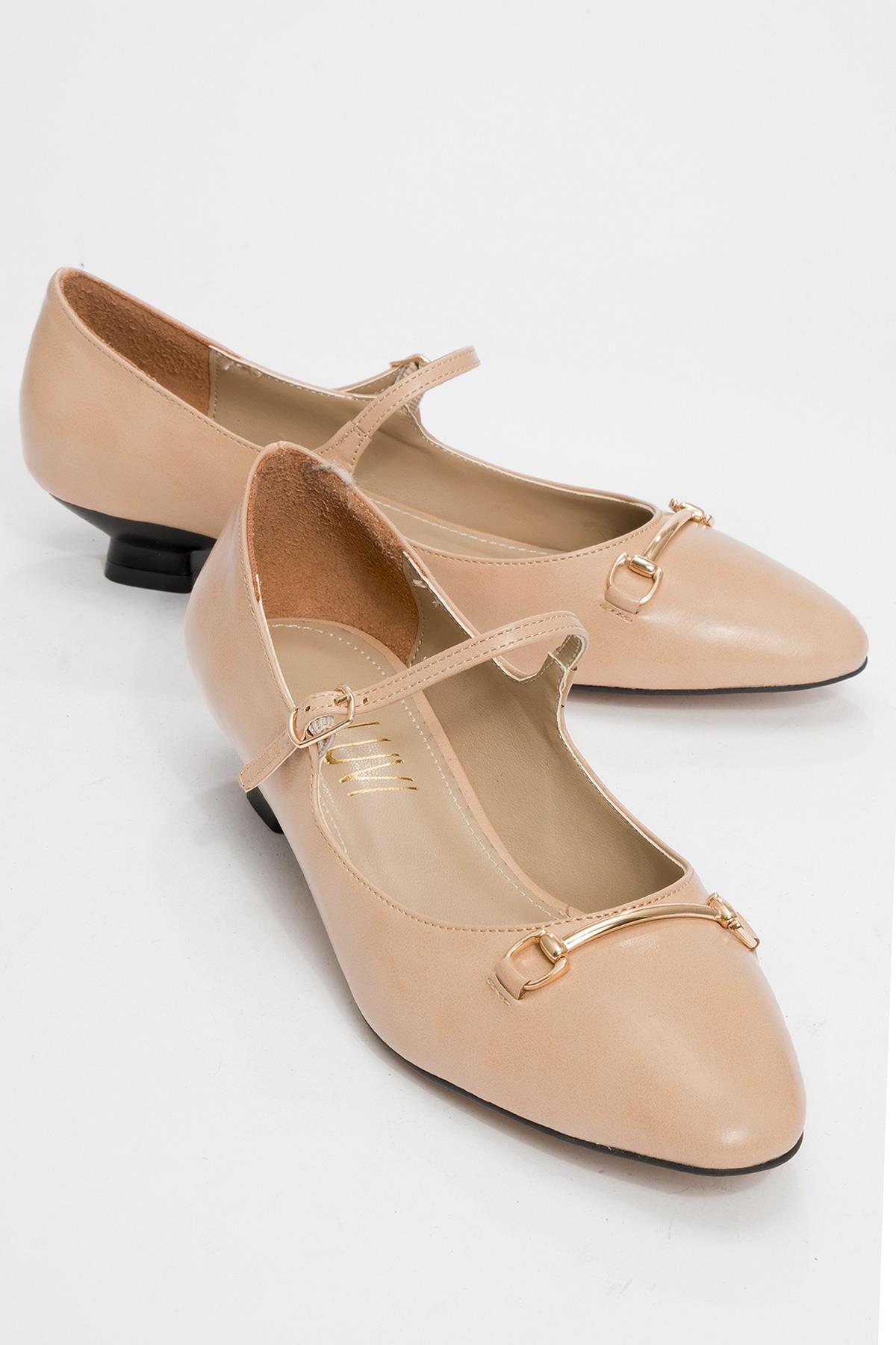 Ojen - Zapato de tacón bajo beige (Mujer)