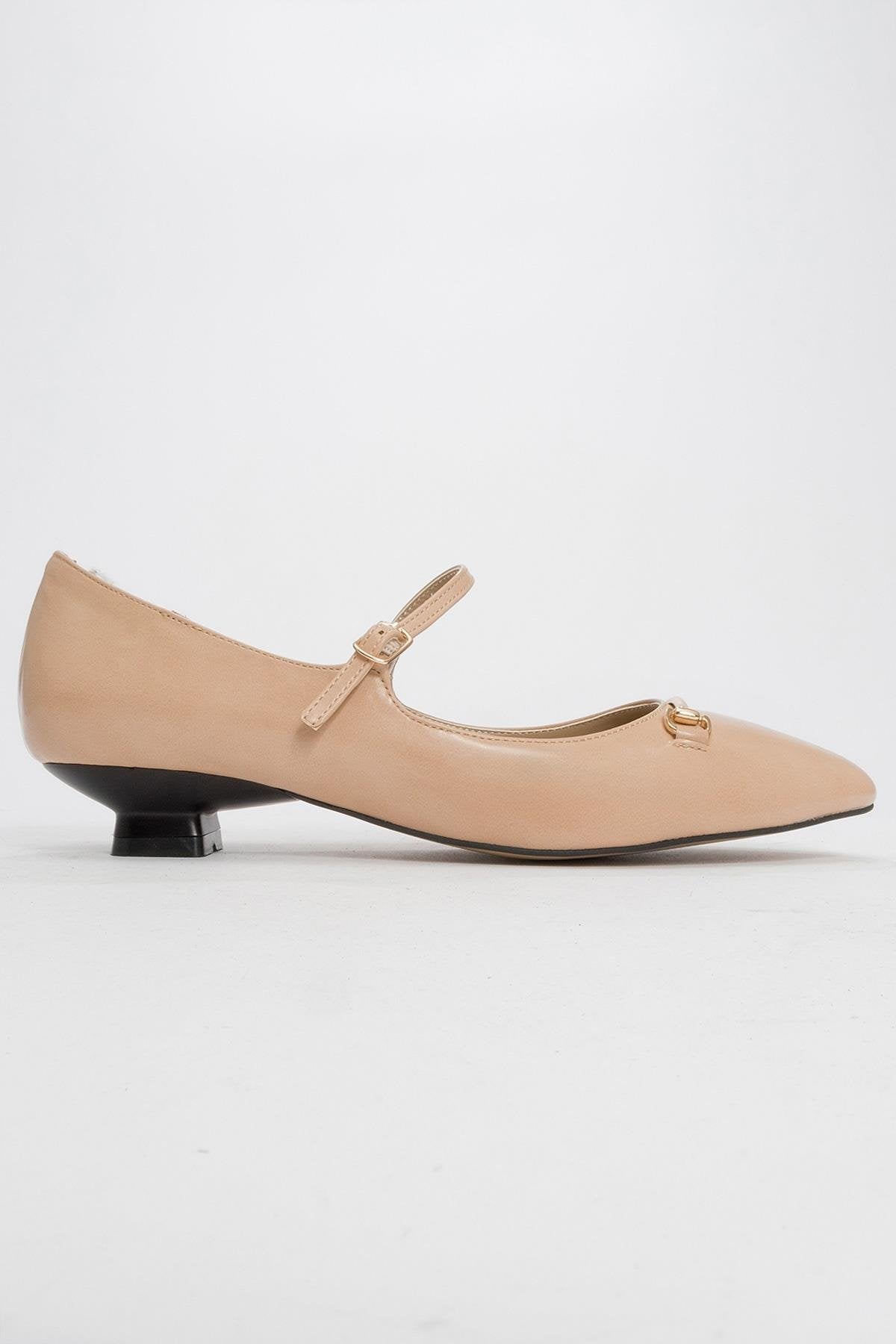Ojen - Zapato de tacón bajo beige (Mujer)