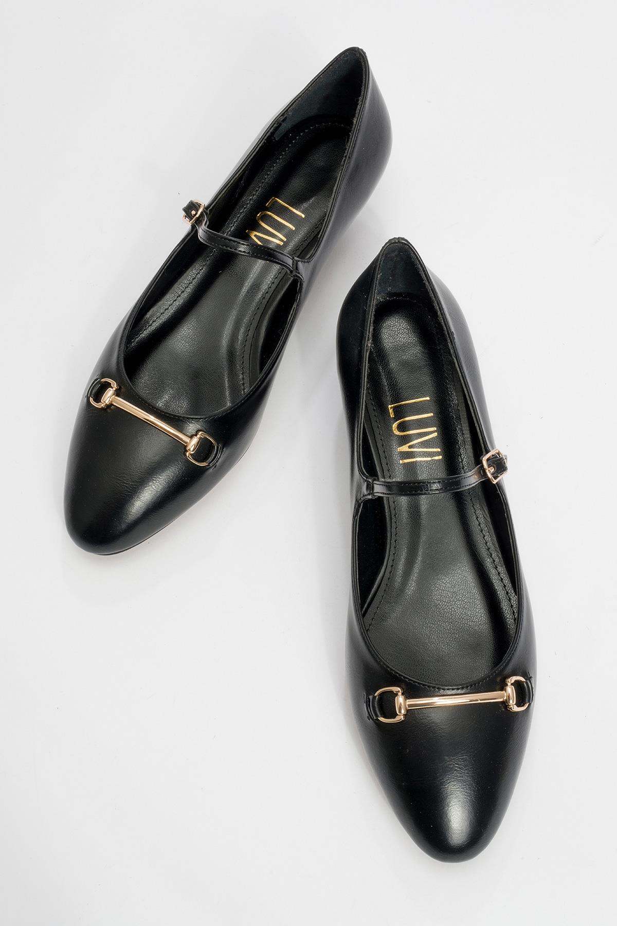 Ojen - Zapatos de tacón bajo negros (Mujer)