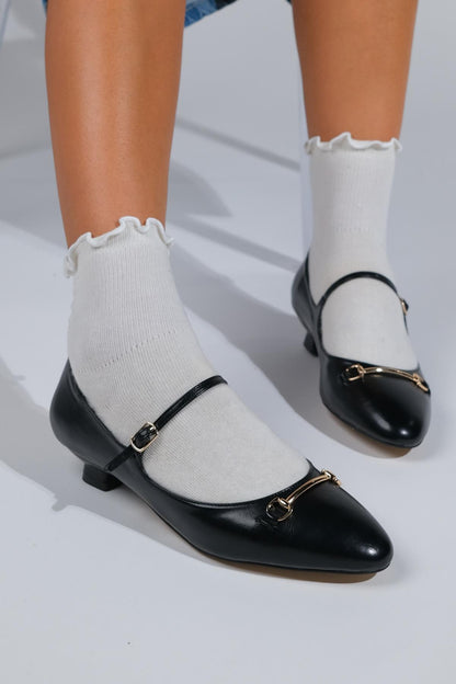 Ojen - Zapatos de tacón bajo negros (Mujer)