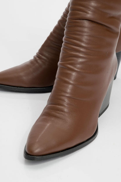 Laval - Bota con tacón de bloque y cremallera trasera Cognac (Mujer)