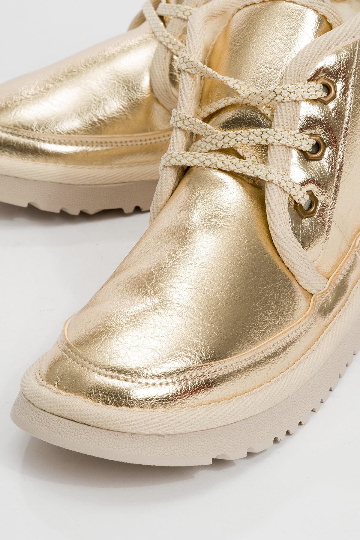 Mingo - Botín deportivo con cordones dorados (Mujer)