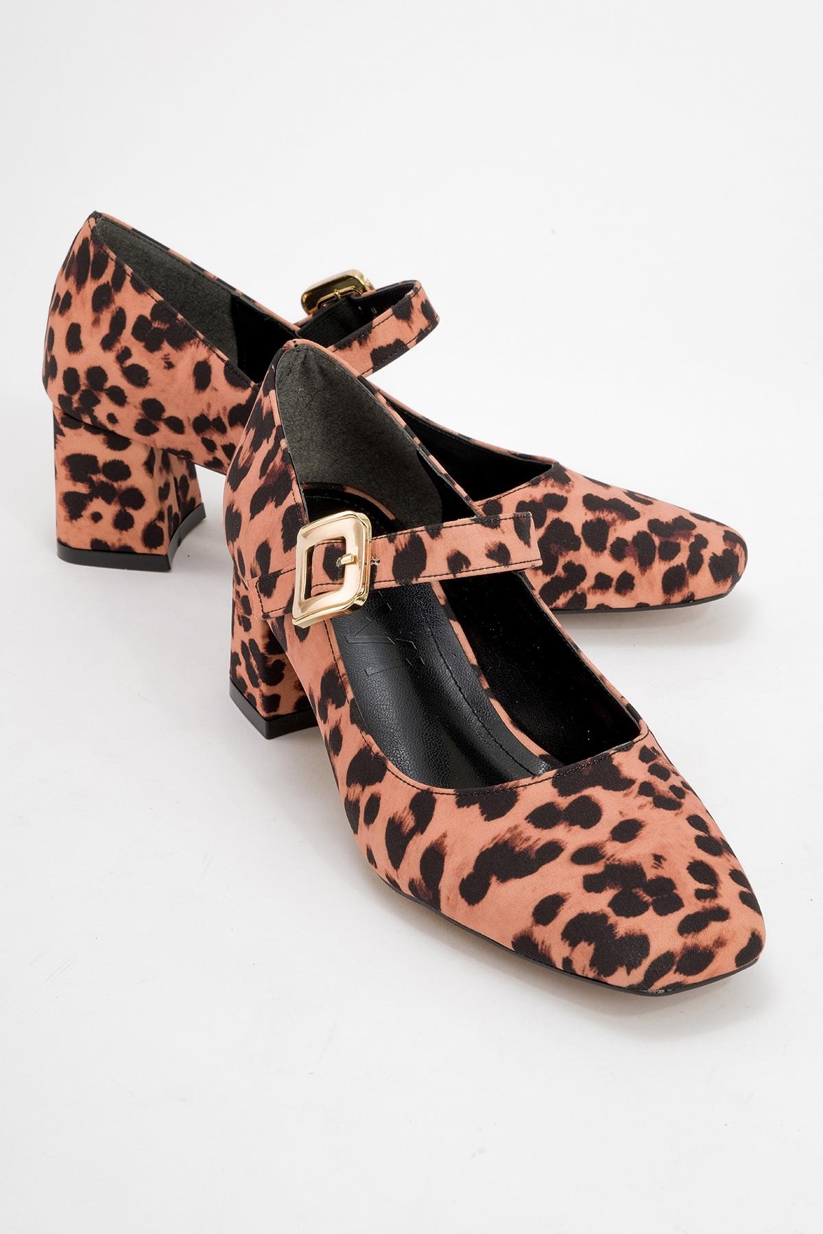 Dolva - Zapatos de tacón grueso Mary Jane con estampado de leopardo (Mujer)