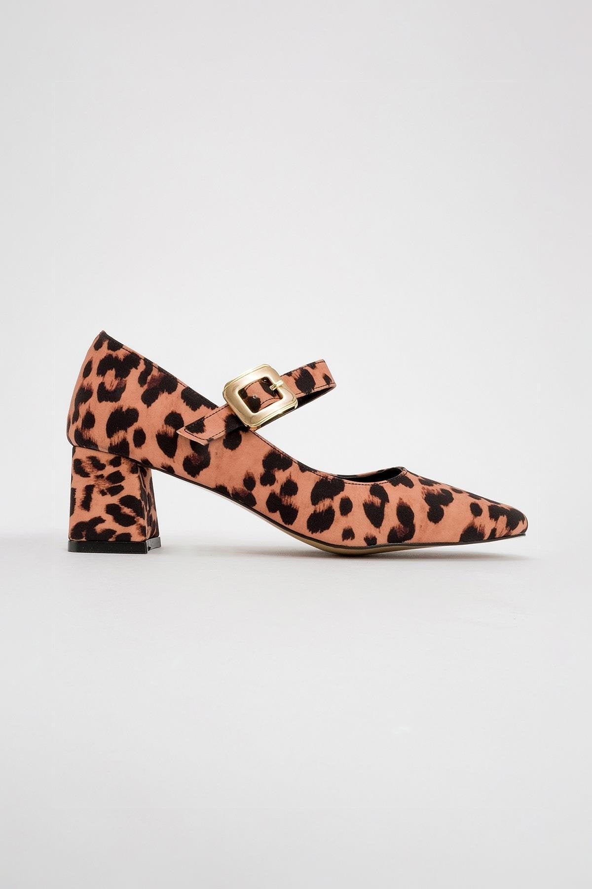 Dolva - Zapatos de tacón grueso Mary Jane con estampado de leopardo (Mujer)