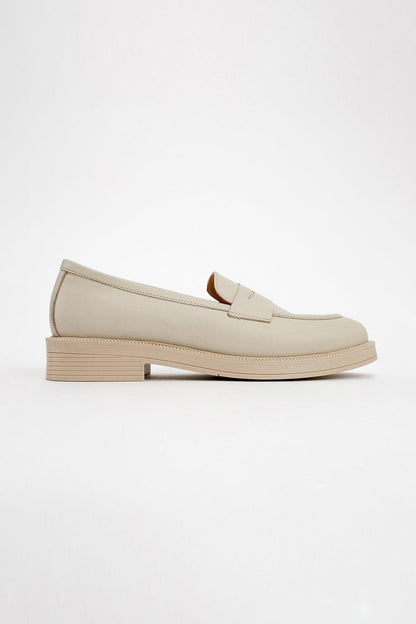 Bree - Mocasines de plataforma blancos de piel (Mujer)