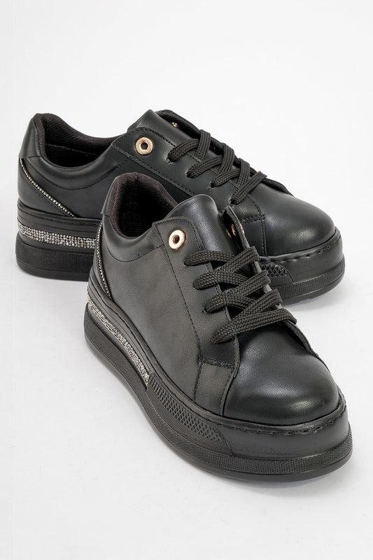 Poema - Zapatillas de plataforma negras adornadas (Mujer)