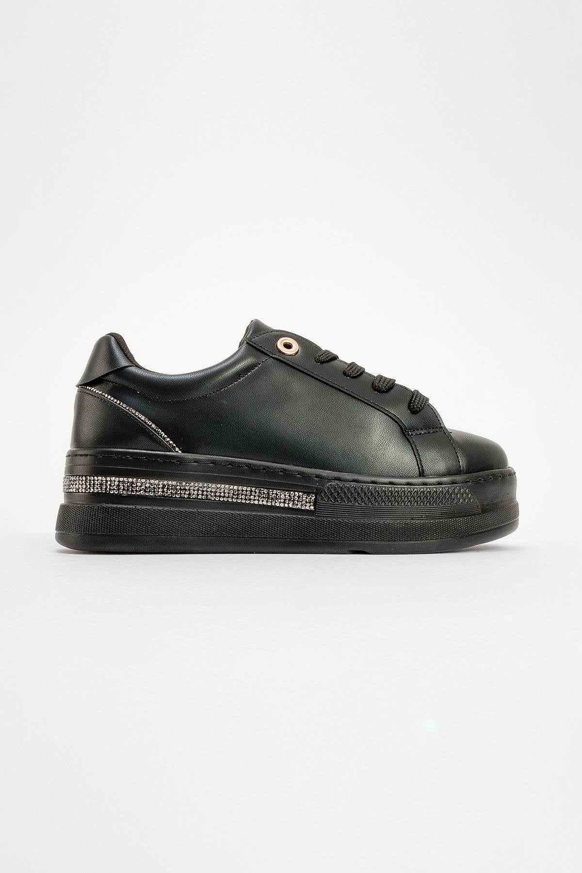 Poema - Zapatillas de plataforma negras adornadas (Mujer)