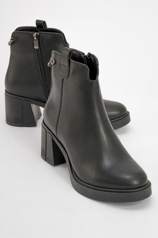 Mier - Black Chunky Boot (Women)