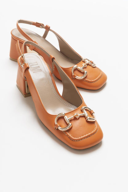Karol - Zapatos de tacón de bloque naranjas (mujer)
