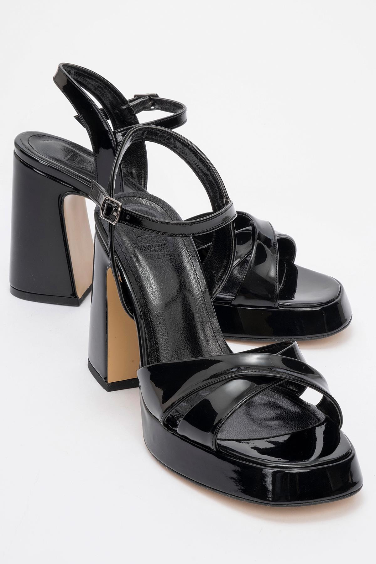 Lello - Zapatos de tacón de plataforma de charol negro (Mujer)