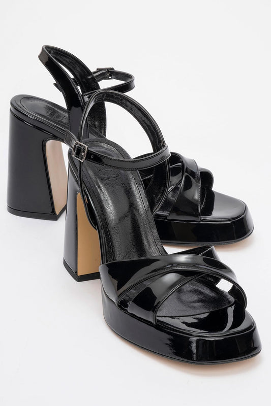 Lello - Zapatos de tacón de plataforma de charol negro (Mujer)