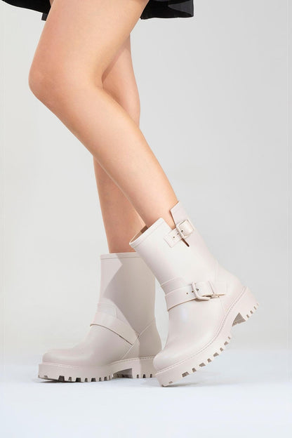 Zona - Bota de lluvia beige (Mujer)