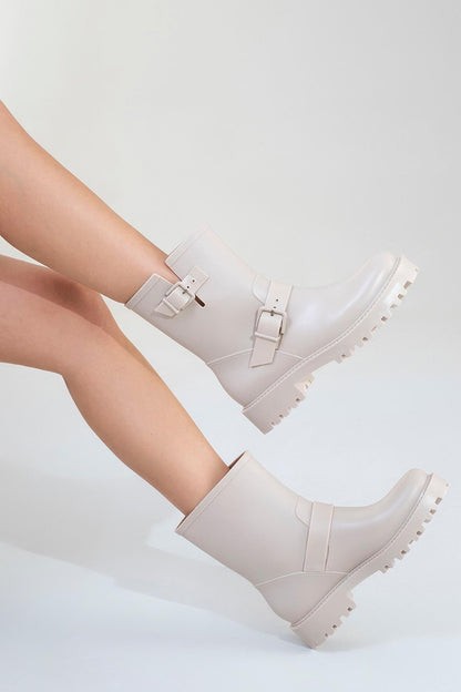 Zona - Bota de lluvia beige (Mujer)