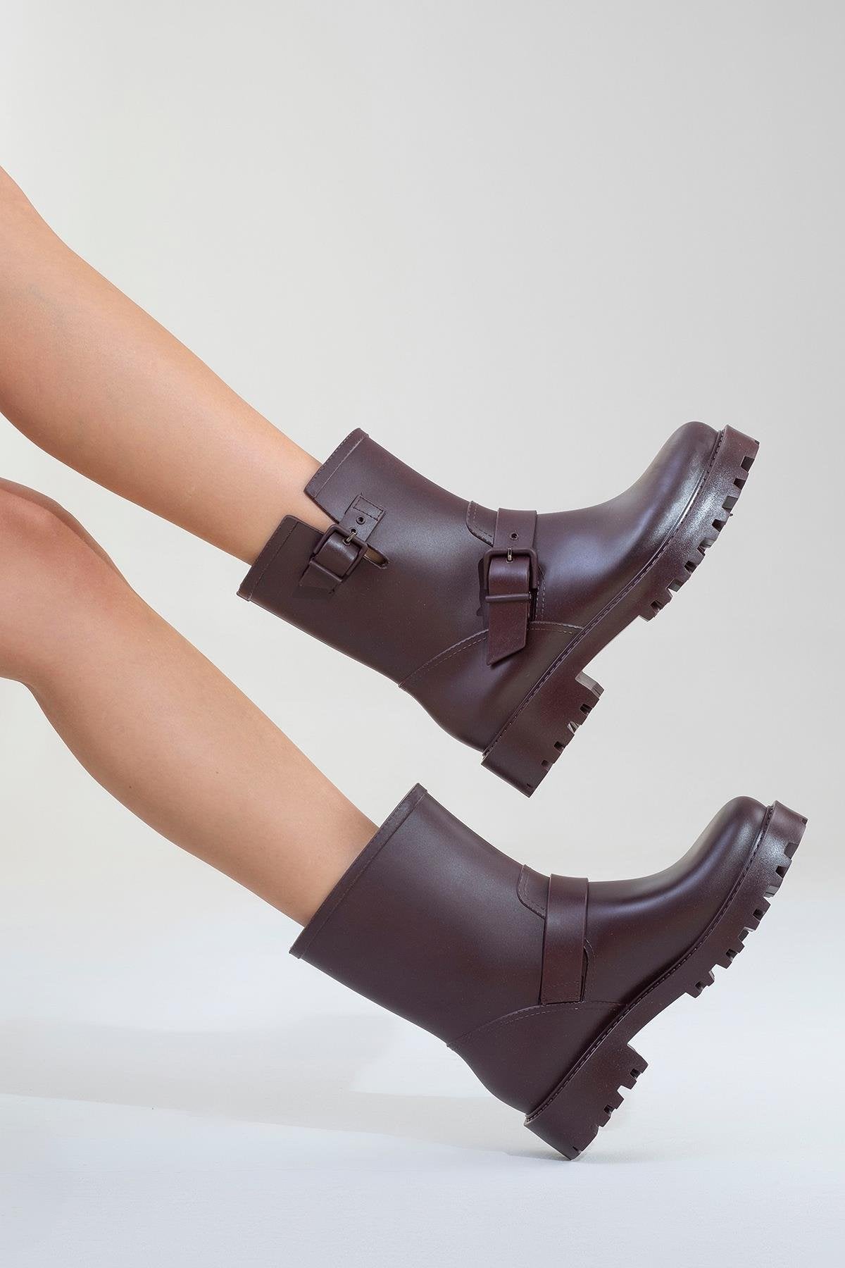 Zona - Bota de lluvia borgoña (Mujer)
