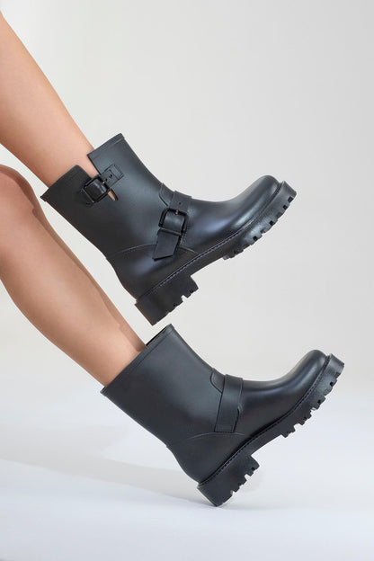 Zone - Bota de lluvia negra (mujer)