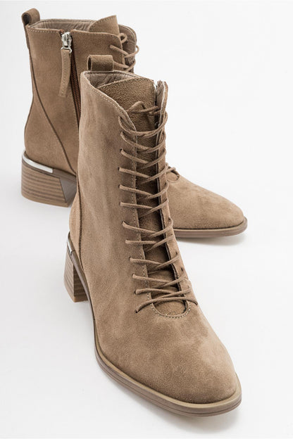 Gigi - Bota de cuero de gamuza coñac (Mujer)