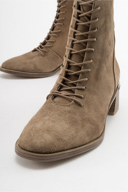 Gigi - Bota de cuero de gamuza coñac (Mujer)