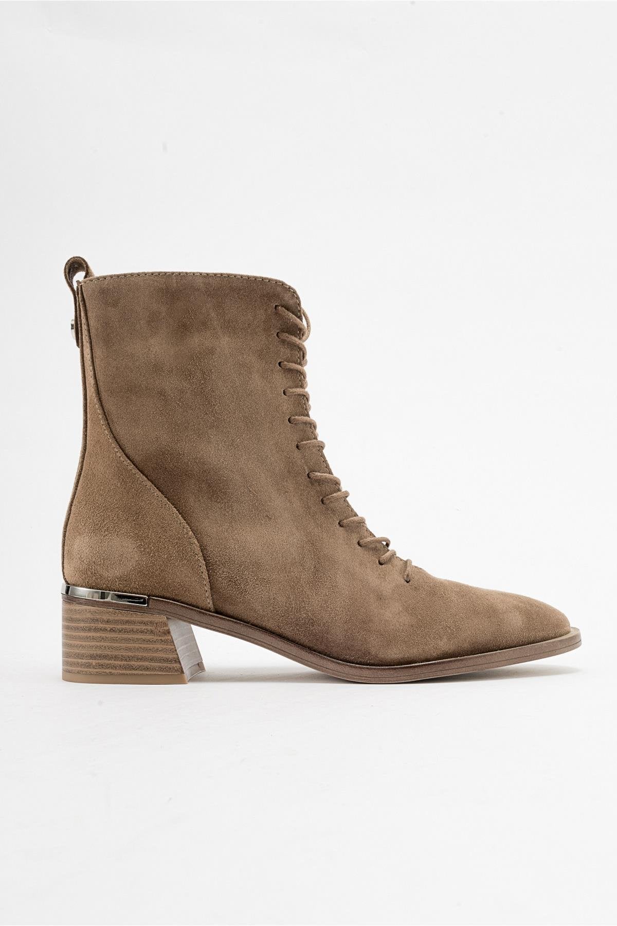 Gigi - Bota de cuero de gamuza coñac (Mujer)