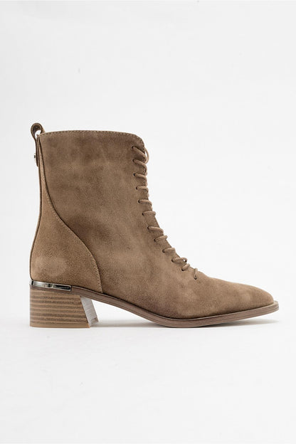 Gigi - Bota de cuero de gamuza coñac (Mujer)