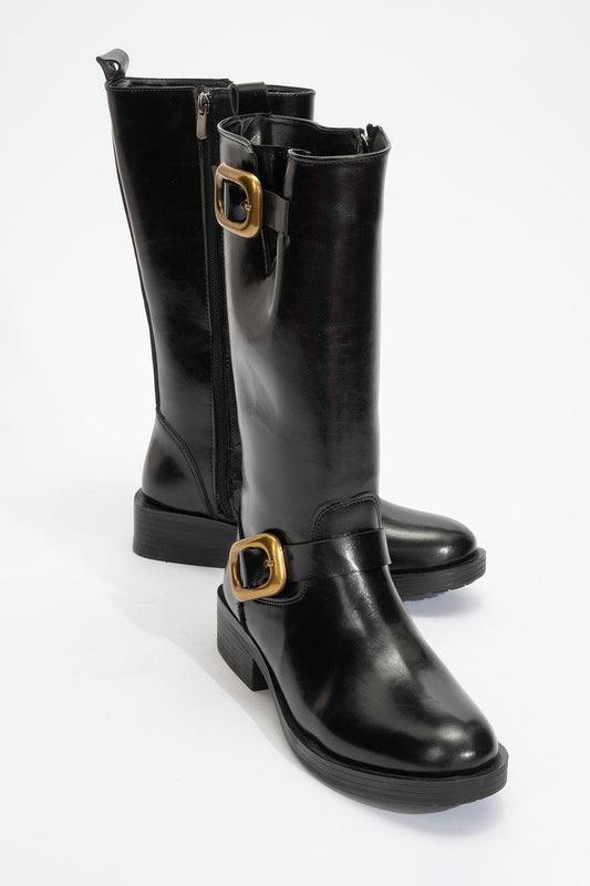 Grand - Bota negra con hebilla (Mujer)