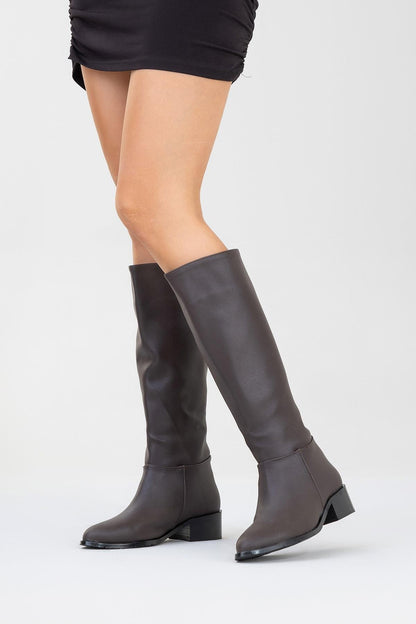 Bota Svetlo hasta la rodilla con cremallera trasera (mujer)
