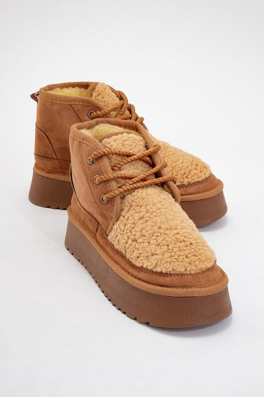 Tyson - Bota de cordones coñac (Mujer)