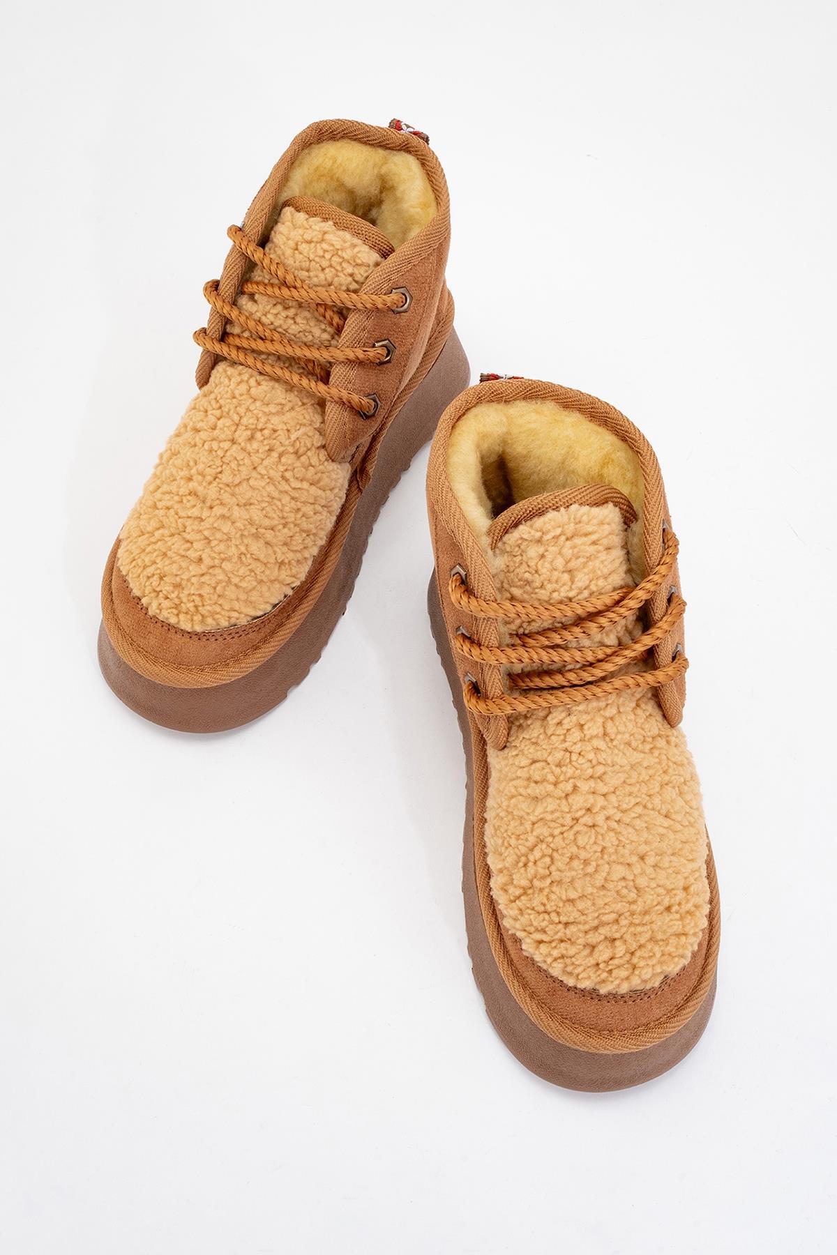 Tyson - Bota de cordones coñac (Mujer)