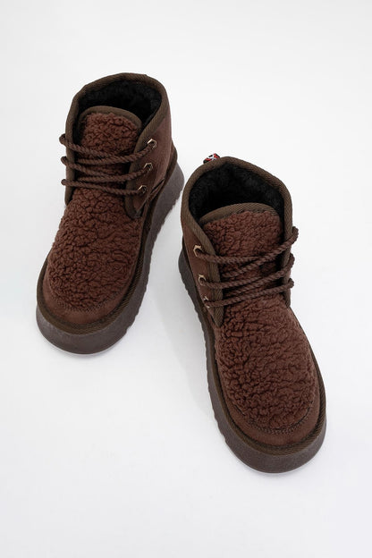 Tyson - Bota con cordones marrón (Mujer)