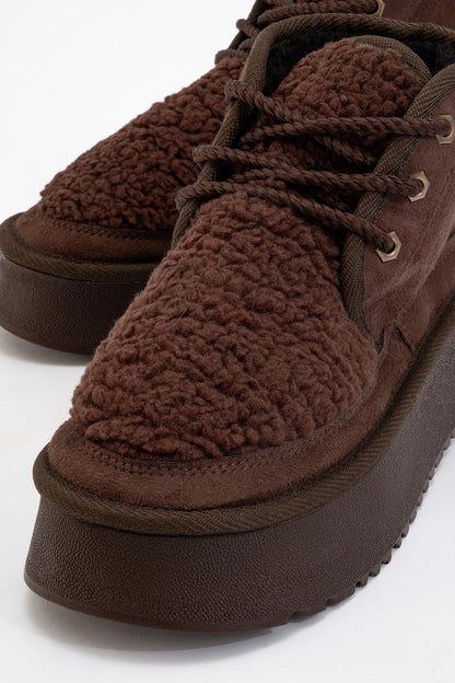 Tyson - Bota con cordones marrón (Mujer)