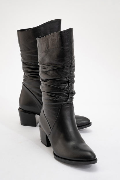 Soule - Bota de piel negra (mujer)