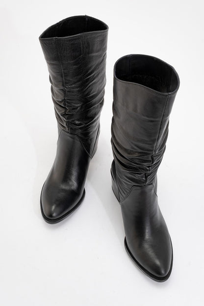 Soule - Bota de piel negra (mujer)