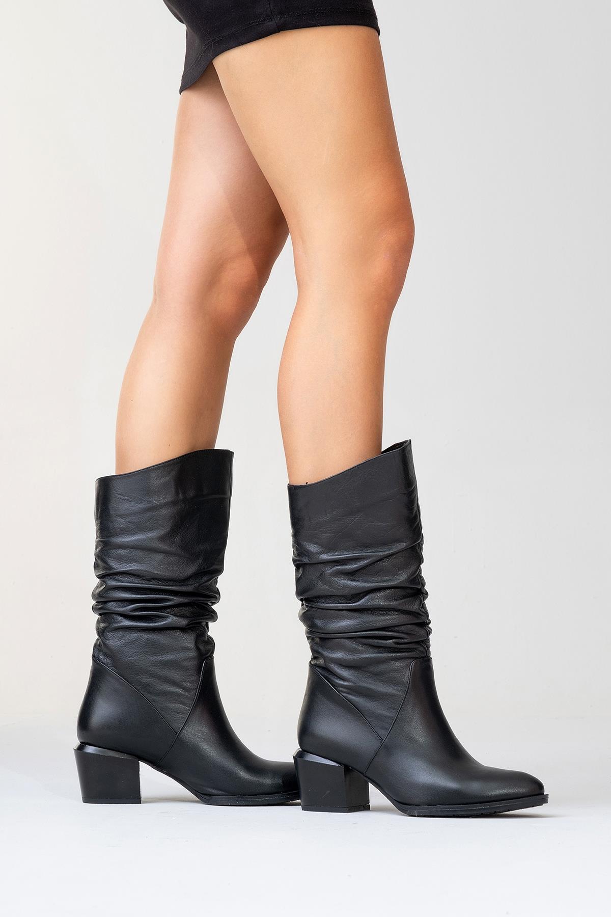 Soule - Bota de piel negra (mujer)