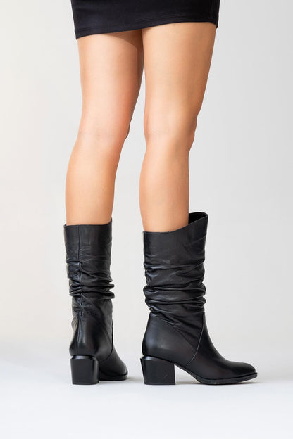 Soule - Bota de piel negra (mujer)
