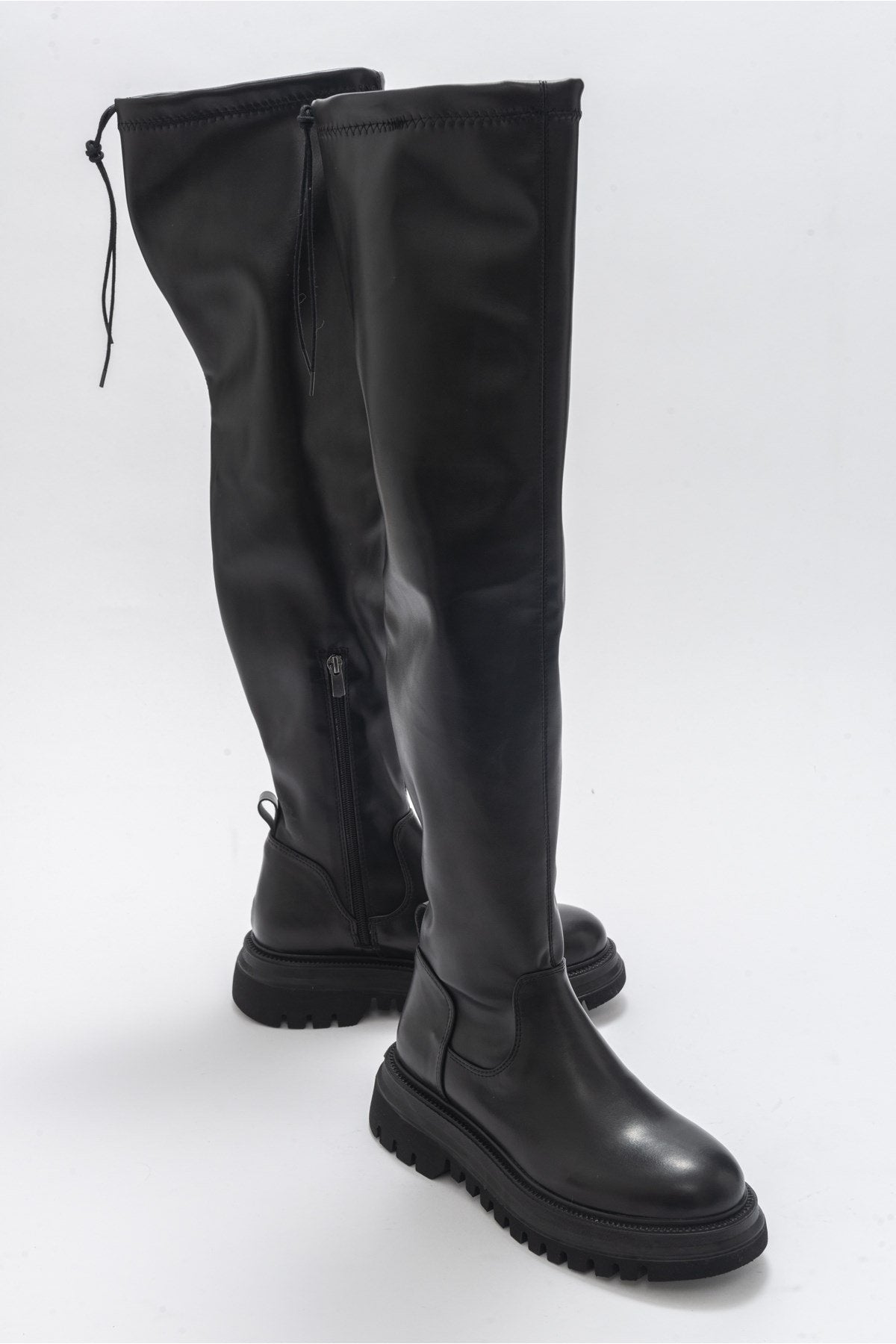 Chip - Bota alta por encima de la rodilla negra (Mujer)