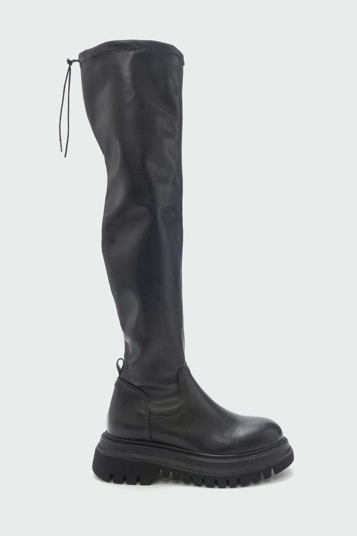 Chip - Bota alta por encima de la rodilla negra (Mujer)