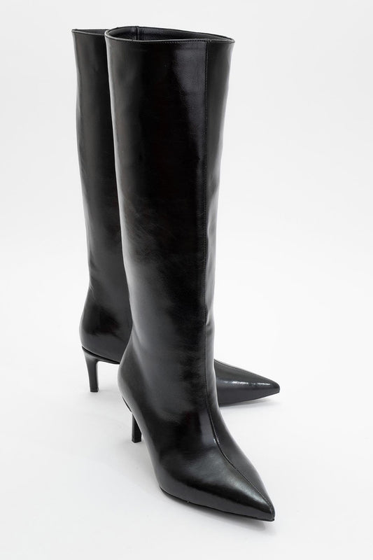 Camila Black Knee High Boot (Women)