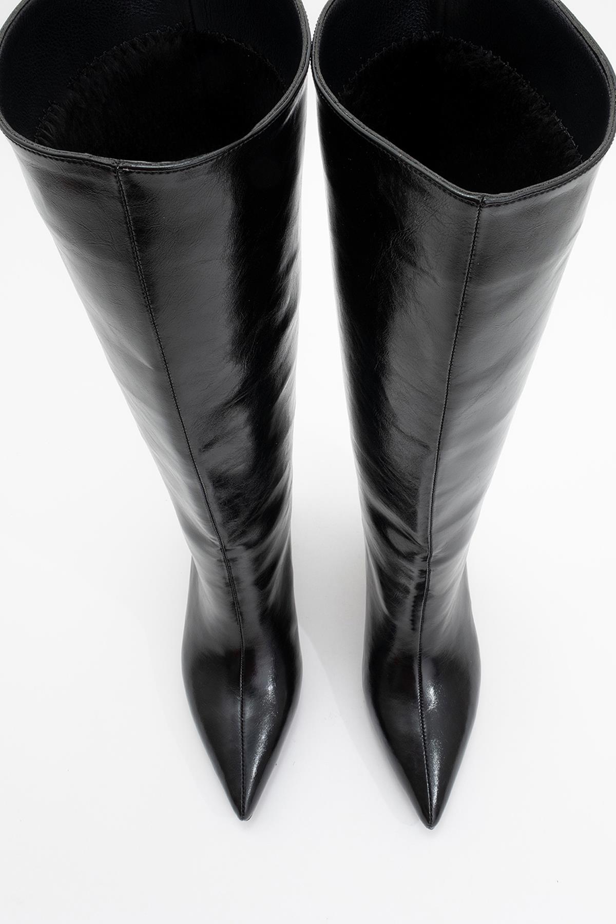 Bota alta hasta la rodilla Camila negra (mujer)